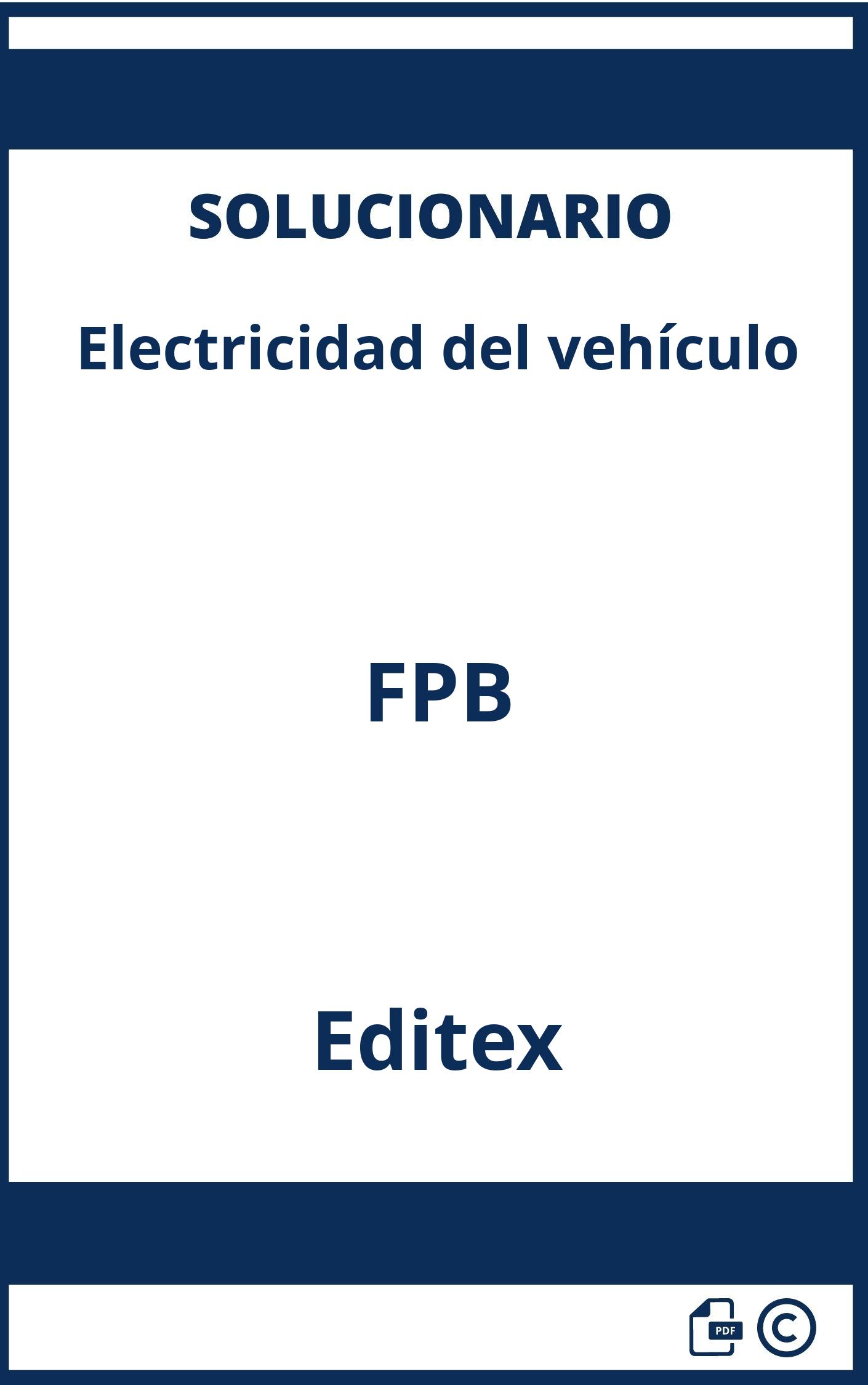 Solucionario Electricidad del vehículo FPB Editex